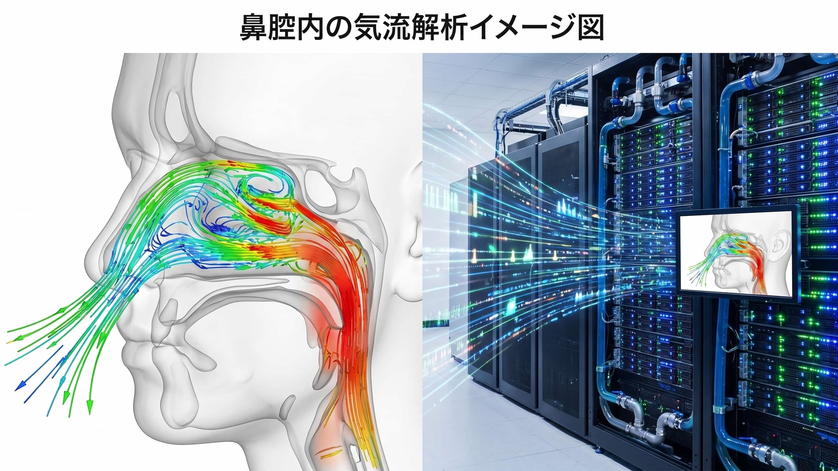 スパコンによる鼻腔の流体解析